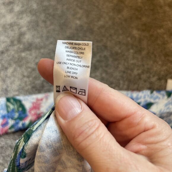 Jessica London Linen Rayon Tunic Top Floral Button Shirt 3/4 Sleeve Women’s 16W - Picture 8 of 8